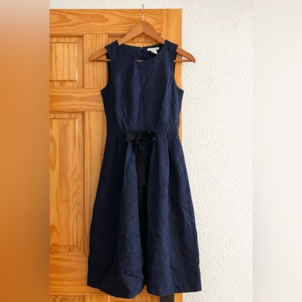 H&M Navy Textured Dress size 2